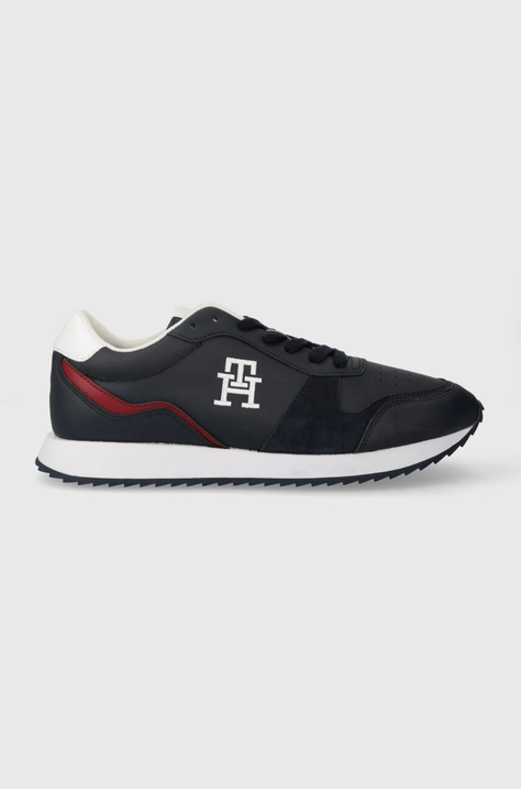 Tenisky Tommy Hilfiger RUNNER EVO LTH MIX tmavomodrá farba, FM0FM04959