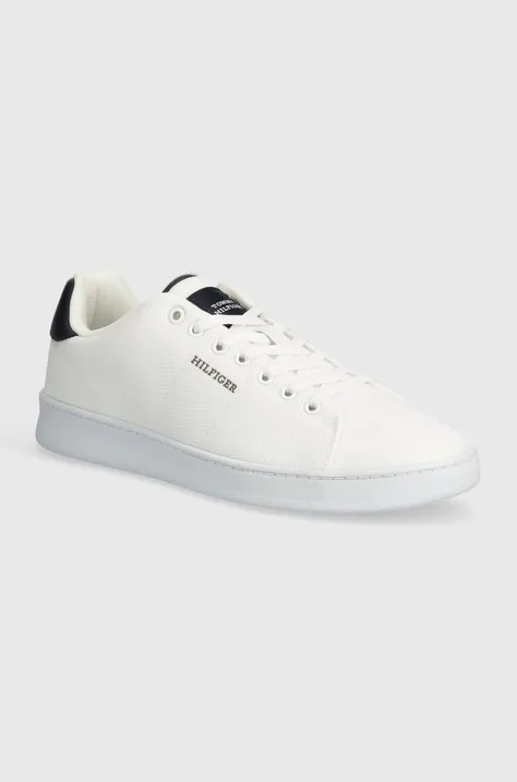 Tommy Hilfiger sneakers COURT CUPSOLE PIQUE TEXTILE colore bianco FM0FM04967