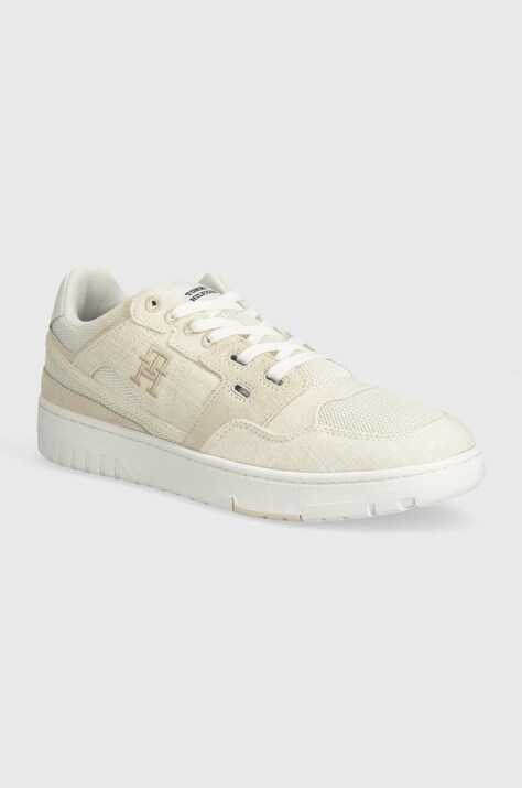 Tommy Hilfiger sneakers TH BASKET STREET SUMMER culoarea bej, FM0FM05074