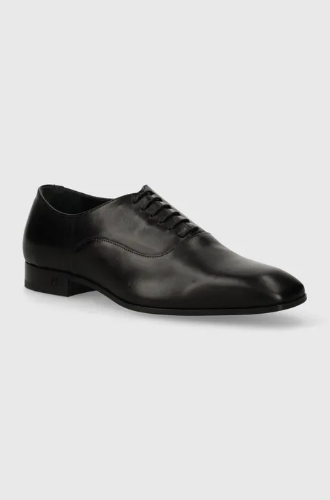 Kožne cipele Karl Lagerfeld SAMUEL za muškarce, boja: crna, KL12334