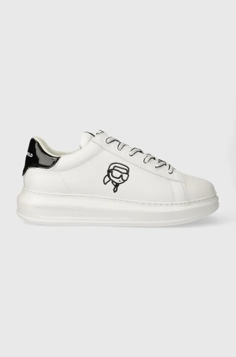 Kožené sneakers boty Karl Lagerfeld KAPRI MENS bílá barva, KL52578
