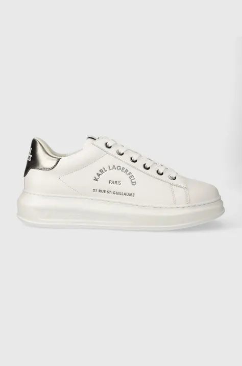 Kožené sneakers boty Karl Lagerfeld KAPRI MENS bílá barva, KL52538
