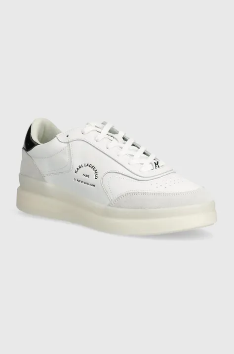 Кожаные кроссовки Karl Lagerfeld BRINK цвет белый KL53438