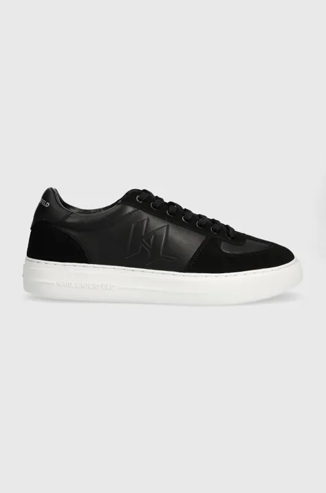 Кожаные кроссовки Karl Lagerfeld T/KAP цвет чёрный KL51424