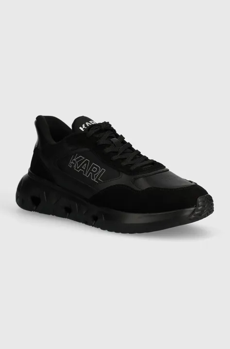 Δερμάτινα αθλητικά παπούτσια Karl Lagerfeld K/KITE RUN χρώμα: μαύρο, KL54624