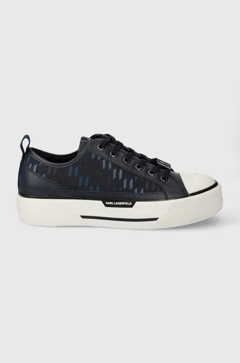 Πάνινα παπούτσια Karl Lagerfeld KAMPUS MAX χρώμα: ναυτικό μπλε, KL50424