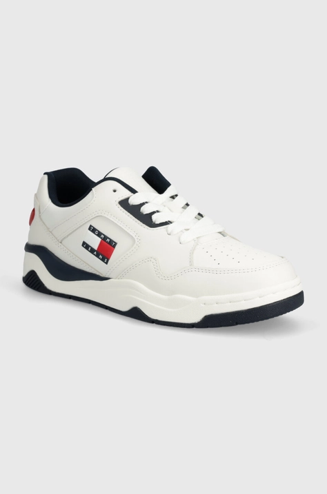 Tommy Jeans sneakersy TJM LOGO EXECUTION BASKET kolor biały EM0EM01379