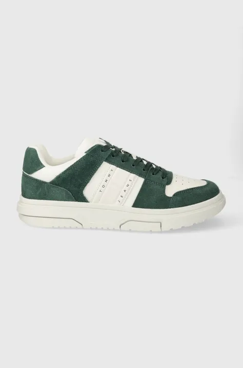 Tommy Jeans sneakersy THE BROOKLYN SUEDE kolor zielony EM0EM01371