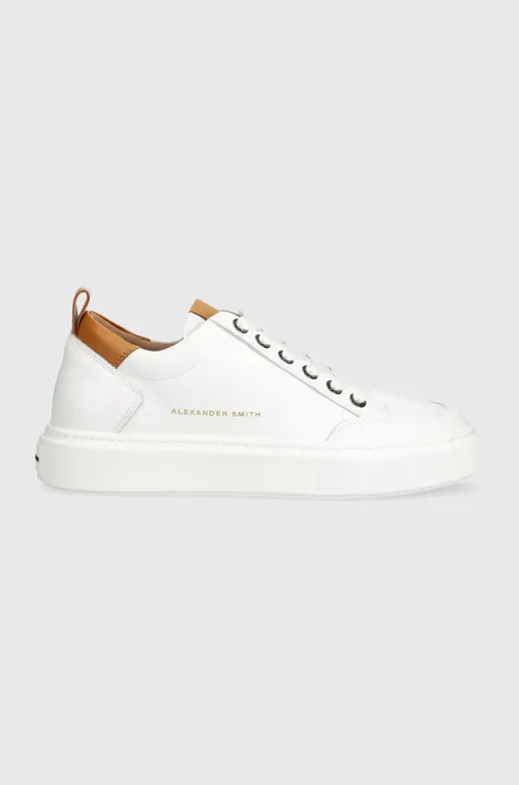 Δερμάτινα αθλητικά παπούτσια Alexander Smith Bond χρώμα: άσπρο, ASAZBDM3301WCN
