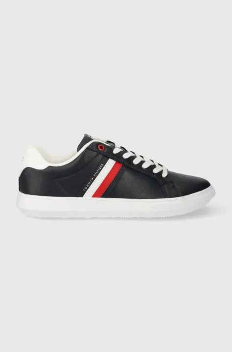 Tommy Hilfiger sneakers in pelle ESSENTIAL LEATHER CUPSOLE colore blu navy FM0FM04921