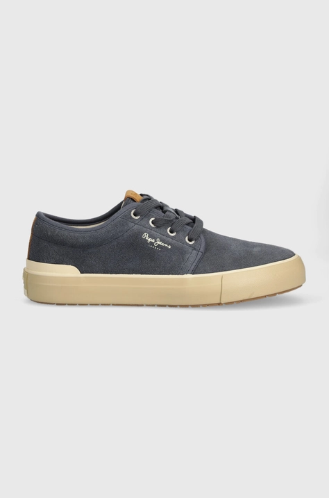 Semišové sneakers boty Pepe Jeans PMS31037 tmavomodrá barva, BEN URBAN M