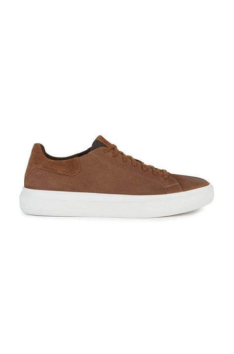 Kožené sneakers boty Geox U DEIVEN hnědá barva, U455WD 00047 C6001