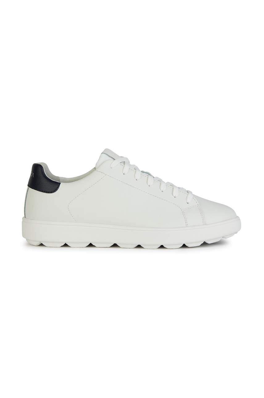 Kožené sneakers boty Geox U SPHERICA ECUB-1 bílá barva, U45GPA 0009B C0899