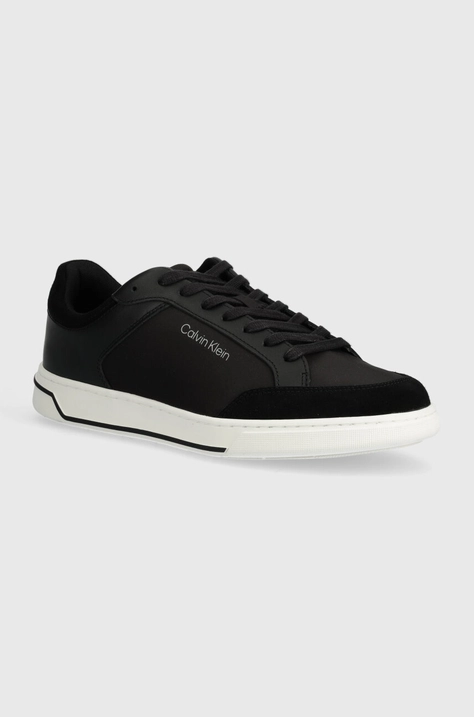 Sneakers boty Calvin Klein LOW TOP LACE UP MIX černá barva, HM0HM01395