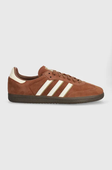 Σουέτ αθλητικά παπούτσια adidas Originals Samba OG χρώμα: καφέ, IG1357