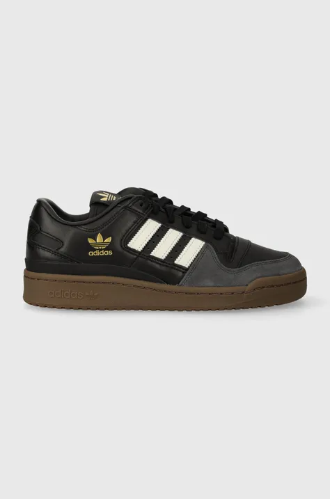 Kožené sneakers boty adidas Originals Forum 84 Low CL černá barva, IG3770