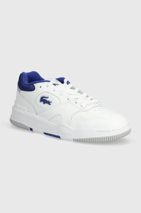Δερμάτινα αθλητικά παπούτσια Lacoste Lineshot Contrasted Collar Leather χρώμα: άσπρο, 47SMA0061