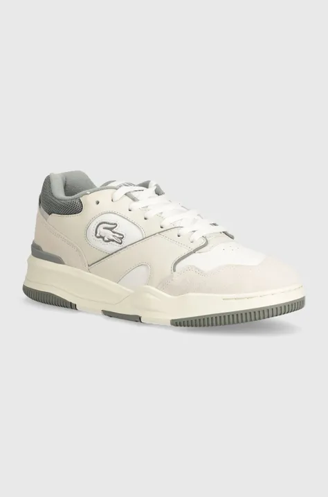 Kožne tenisice Lacoste Lineshot Leather Logo boja: bijela, 47SMA0062