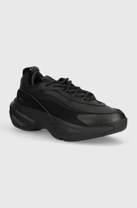 Кожаные кроссовки Lacoste Audyssor Leather цвет чёрный 47SMA0096