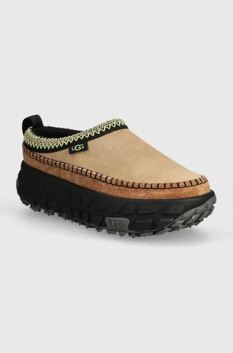 Semišové pantofle UGG Venture Daze pánské, béžová barva, 1154530