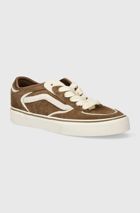 Semišové tenisky Vans Rowley Classic hnedá farba, VN0009QJN441