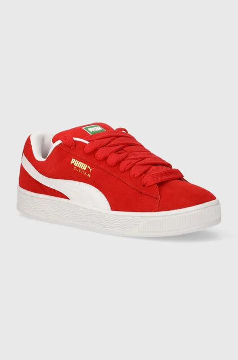 Puma leather sneakers Suede XL red color 395205