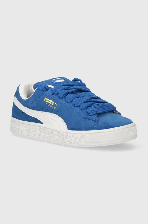Puma leather sneakers Suede XL navy blue color 395205