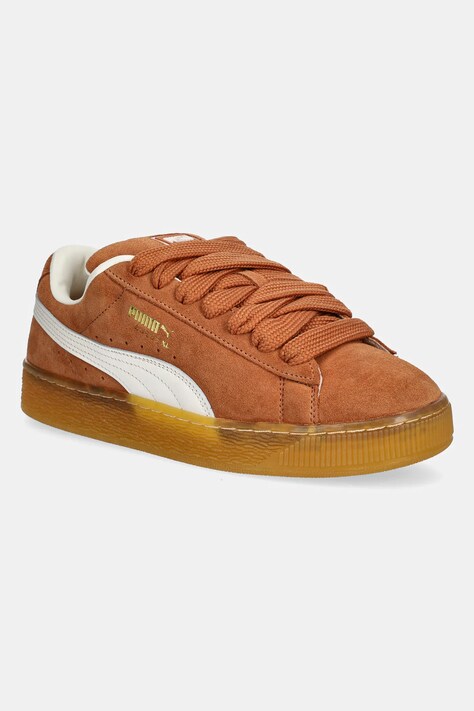 Puma sneakers din piele Suede XL culoarea maro, 395205