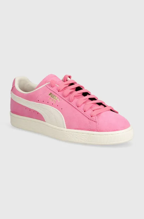 Замшевые кроссовки Puma Suede Neon цвет розовый 396507