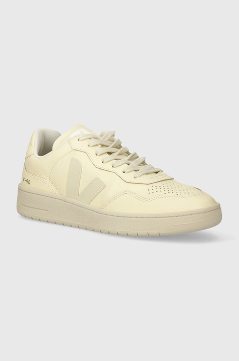 Kožené sneakers boty Veja V-90 béžová barva, VD2003381