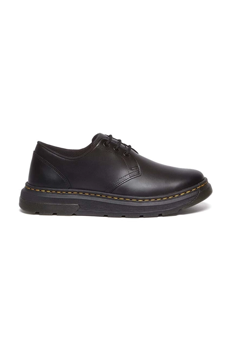 Kožené poltopánky Dr. Martens Crewson Lo pánske, čierna farba, DM31669001