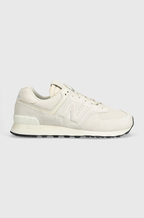 Kožené tenisky New Balance 574 béžová barva, U574BSB