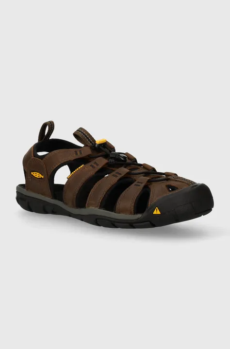 Keen sandale Clearwater CNX Leather barbati, culoarea maro