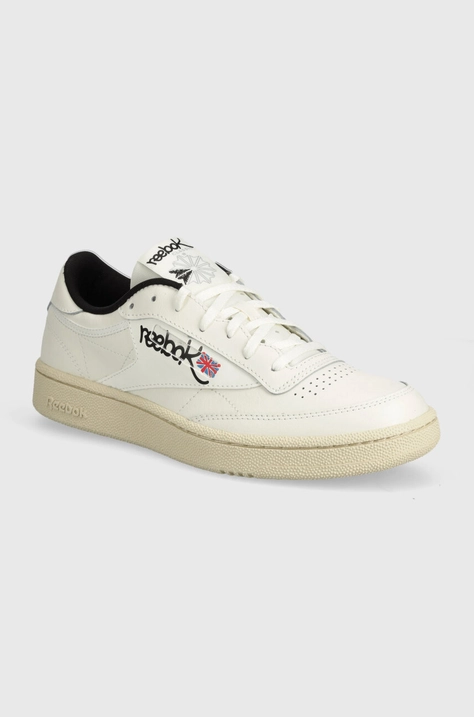 Кожаные кроссовки Reebok Classic Club C 85 цвет бежевый 100074477