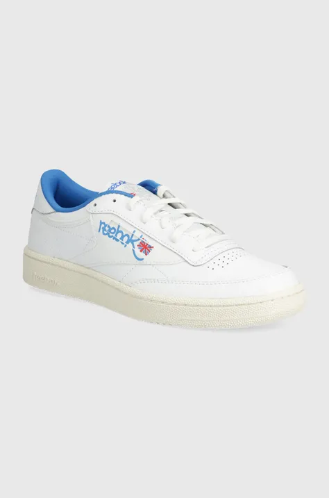 Kožené sneakers boty Reebok Classic Club C 85 bílá barva, 100074476