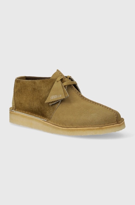 Замшеві туфлі Clarks Originals Desert Trek чоловічі колір зелений 26176531