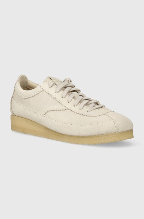 Замшеві кросівки Clarks Originals Wallabee Tor колір сірий 26175761