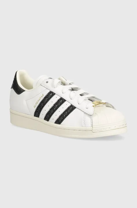 Kožne tenisice adidas Originals Superstar boja: bijela, IF3637