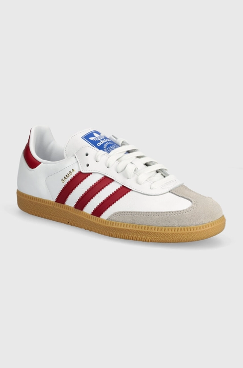 Kožne tenisice adidas Originals Samba OG boja: bijela, IF3813