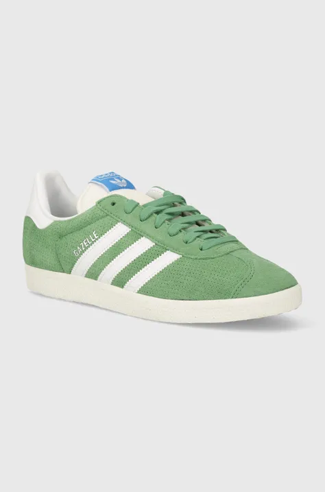 Σουέτ αθλητικά παπούτσια adidas Originals Gazelle χρώμα: πράσινο, IG1634