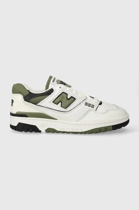 New Balance sneakers in pelle 550 colore bianco BB550DOB
