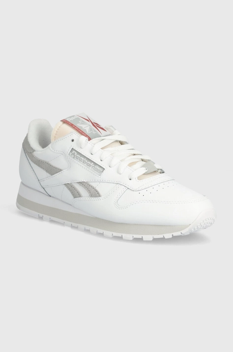 Usnjene superge Reebok Classic Classic Leather bela barva, 100074346