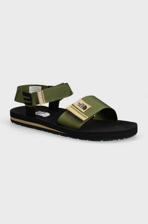 The North Face sandale SKEENA SANDAL barbati, culoarea verde, NF0A46BGRMO1