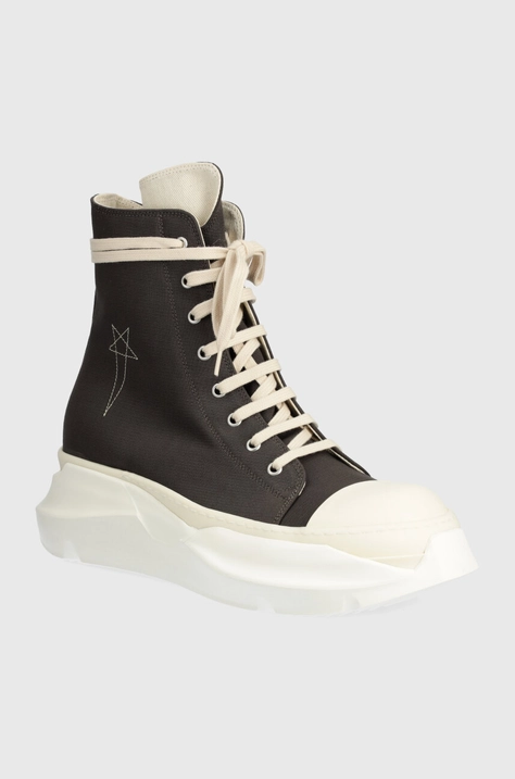 Кеди Rick Owens Woven Shoes Abstract Sneak чоловічі колір сірий DU01D1840.CBEM9.78811