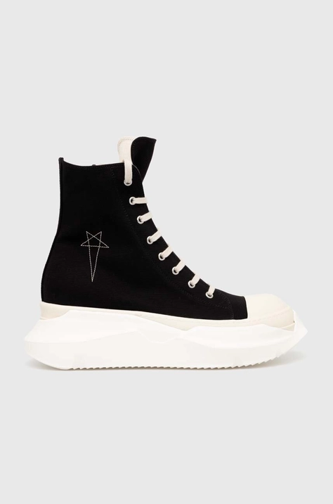 Кеди Rick Owens Woven Shoes Abstract Sneak чоловічі колір чорний DU01D1840.CBEM9.9811