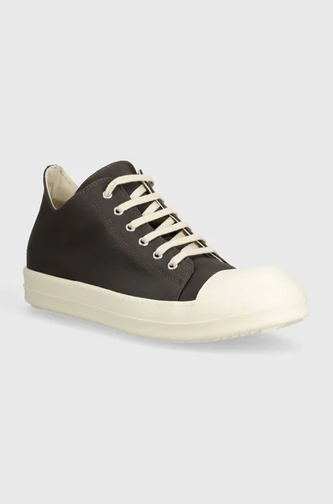 Кеды Rick Owens Woven Shoes Low Sneaks мужские цвет серый DU01D1802.CB.7811