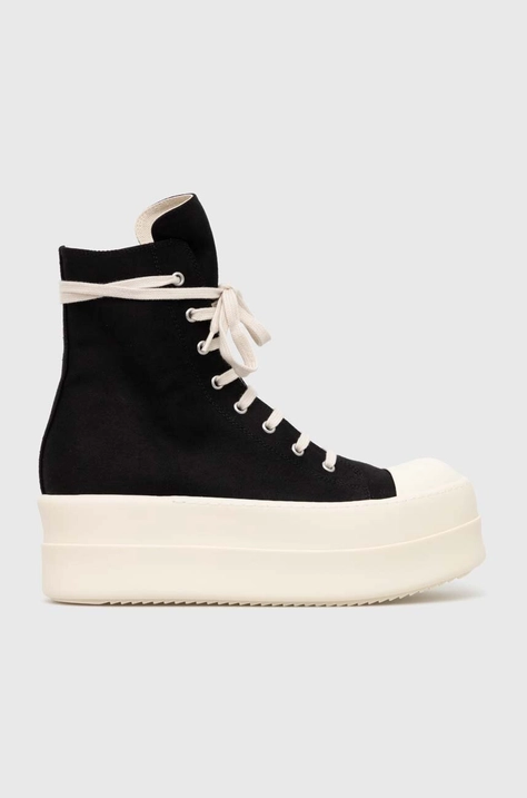 Високи кецове Rick Owens Woven Shoes Double Bumper Sneaks в черно DU01D1831.NDK.911