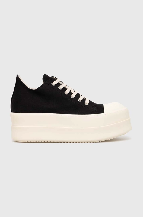 Кеды Rick Owens Woven Shoes Double Bumper Low Sneaks мужские цвет чёрный DU01D1832.NDK.911