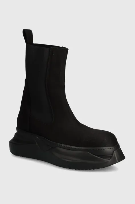 Rick Owens chelsea boots Woven Boots Beatle Abstract men's black color DU01D1846.NDK.99