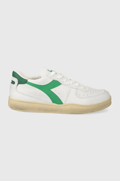 Diadora leather sneakers MI Basket Low Used white color 201.179043.C6834